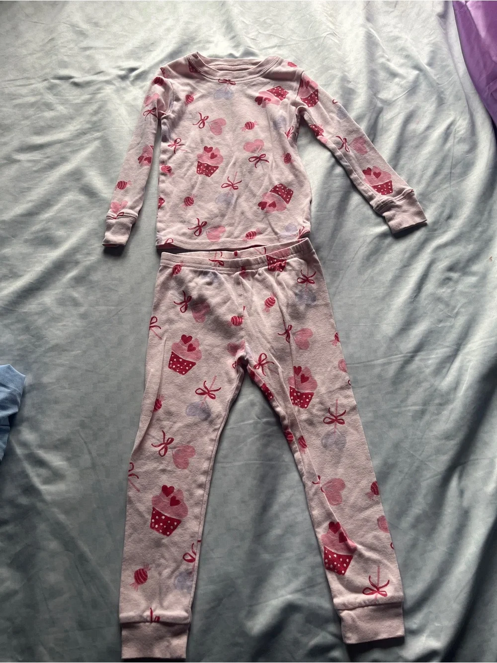 Carter's Pink Cupcake & Bow Long-Sleeve Pajama Set